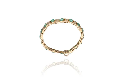 Bracciale con diamanti e smeraldi - Asta Preziosi