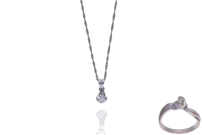 Collana, ciondolo e anello con diamanti - Asta Preziosi