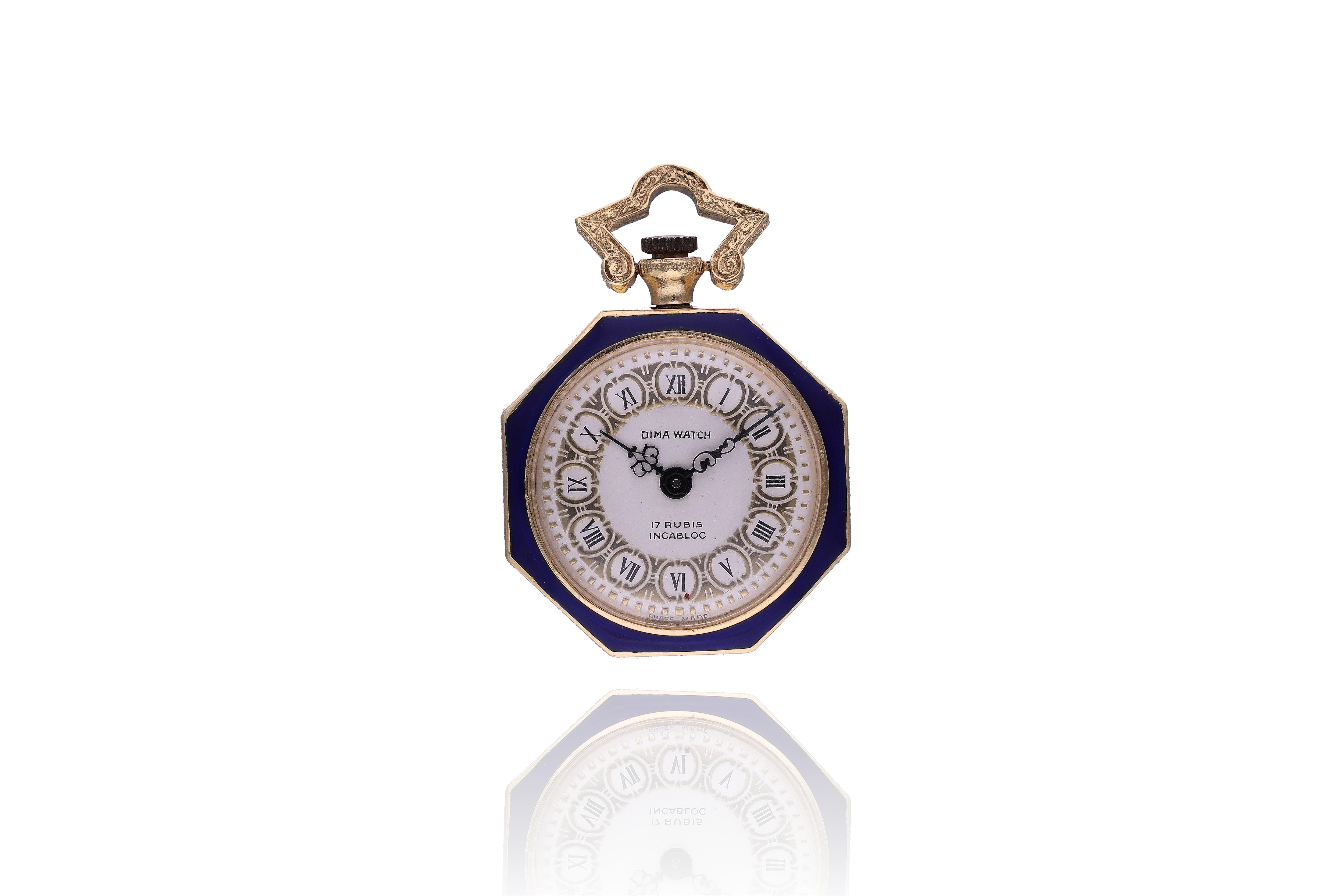 Dima Watch, orologio a ciondolo con smalto - Asta Preziosi