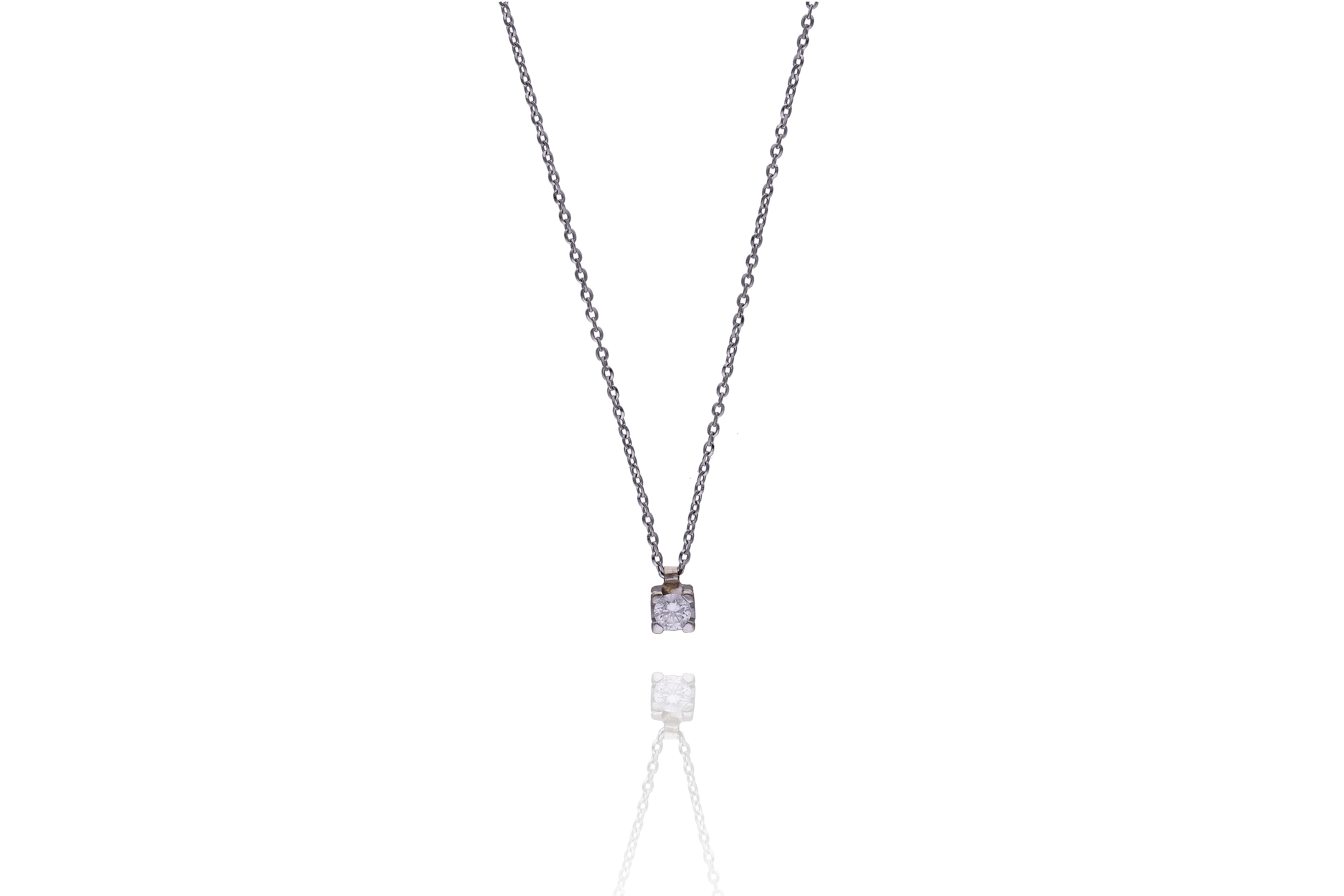 Collana con diamante - Asta Preziosi