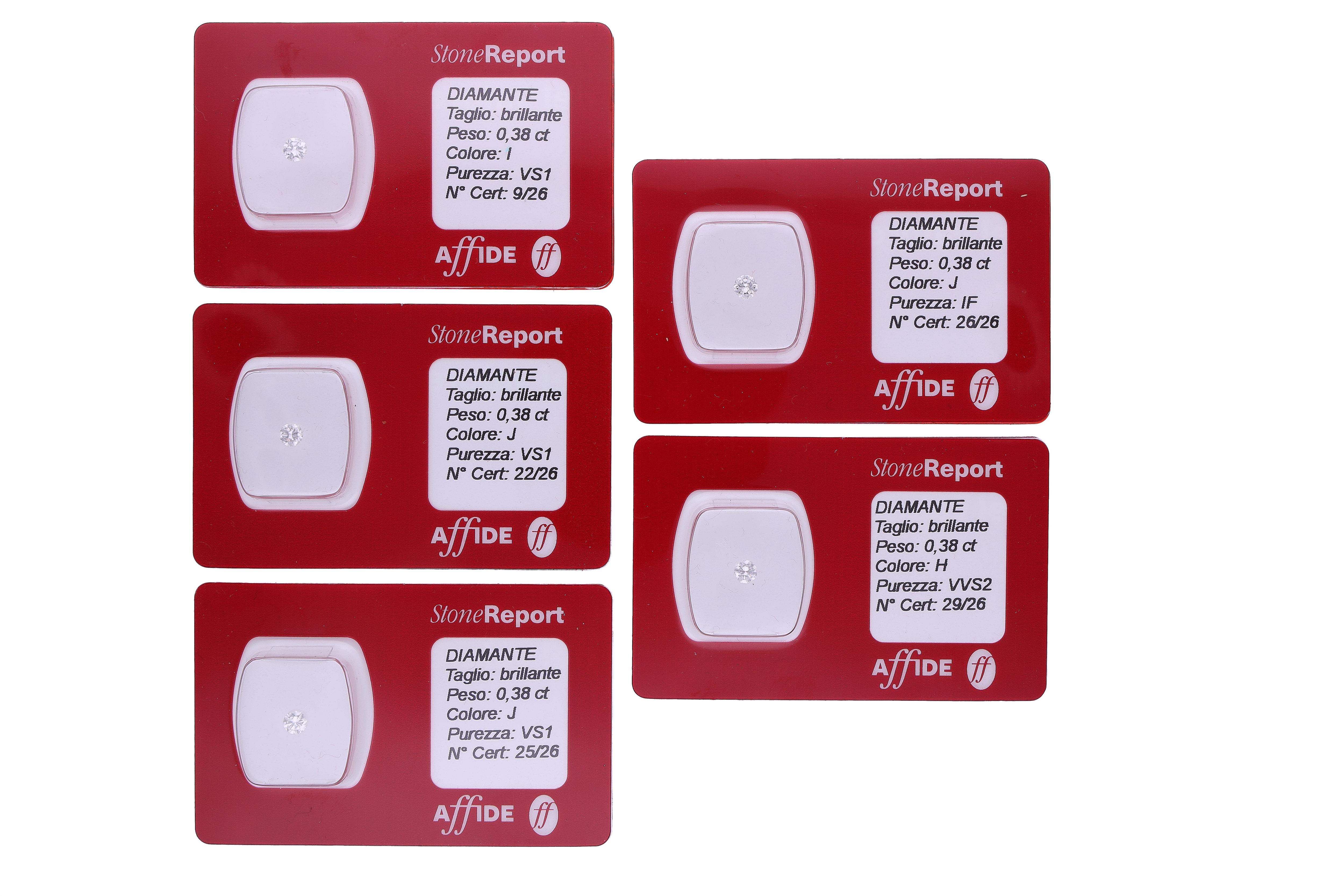 Cinque diamanti slegati - Asta Preziosi