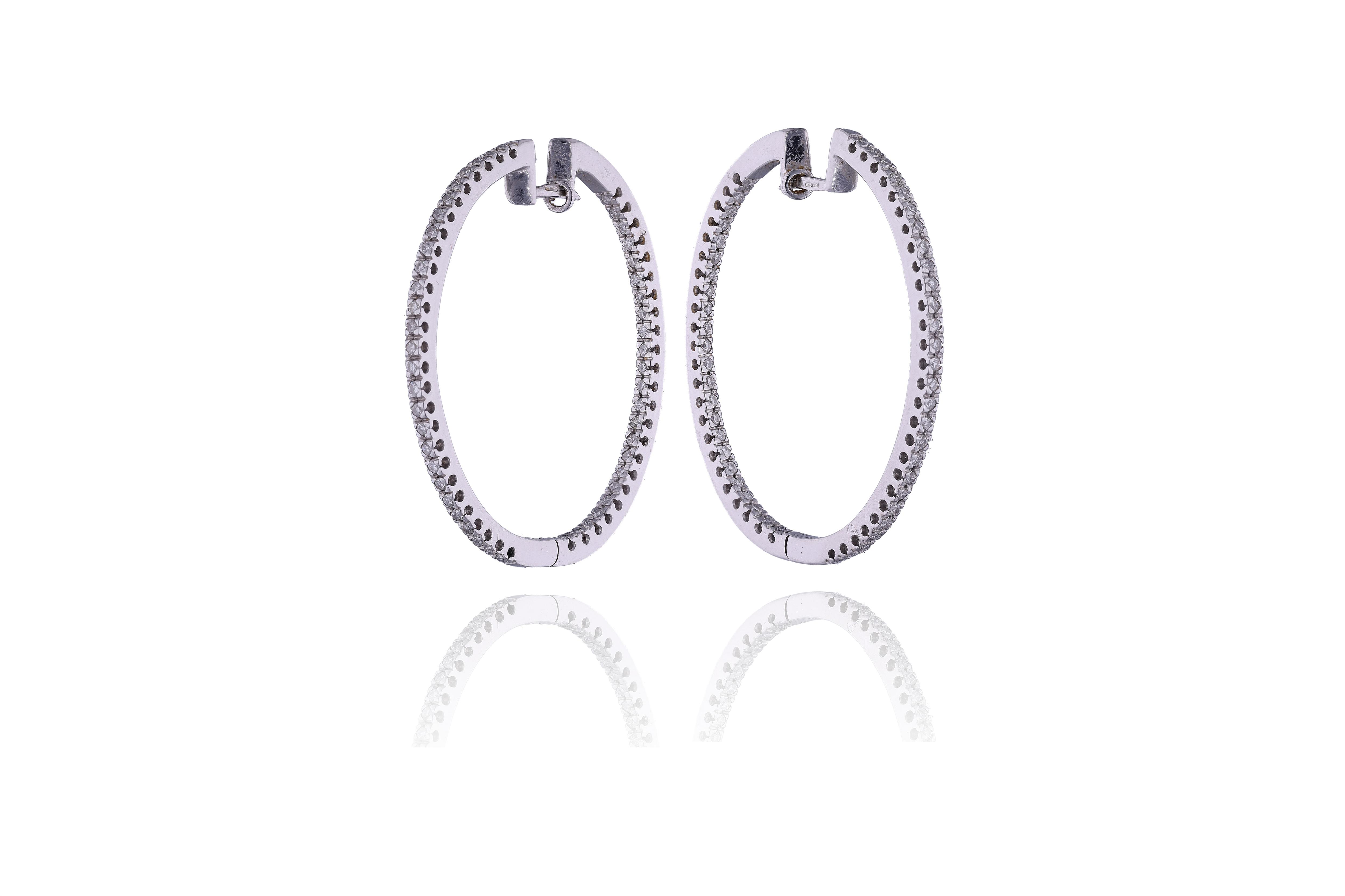 Paio di orecchini con diamanti - Asta Preziosi