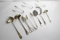 Dieci posate da portata in argento - Asta Preziosi