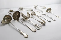 Dieci posate da portata in argento - Asta Preziosi