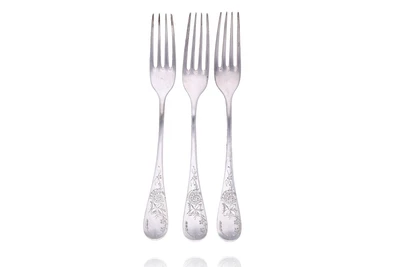 Sei forchette in argento - Asta Preziosi