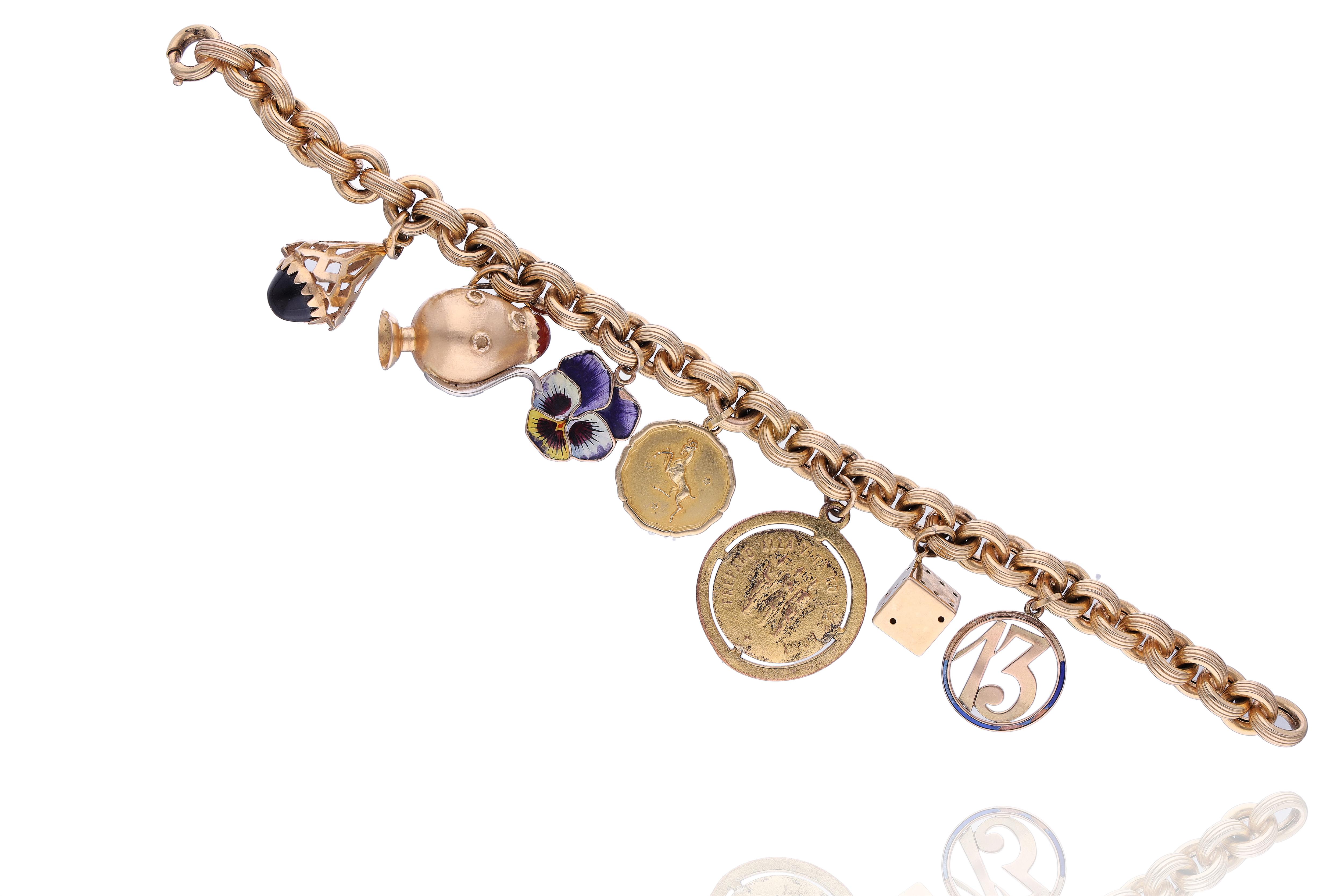 Bracciale con pietre e smalti - Asta Preziosi