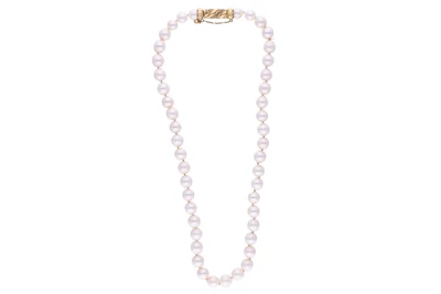 Collana di perle coltivate con diamanti - Asta Preziosi