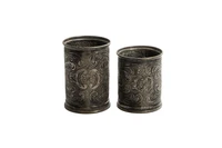 Due bicchieri in argento - Asta Preziosi