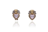 Orecchini con perle mabe' e diamanti - Asta Preziosi