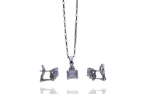 Parure con acquemarine e diamanti - Asta Preziosi