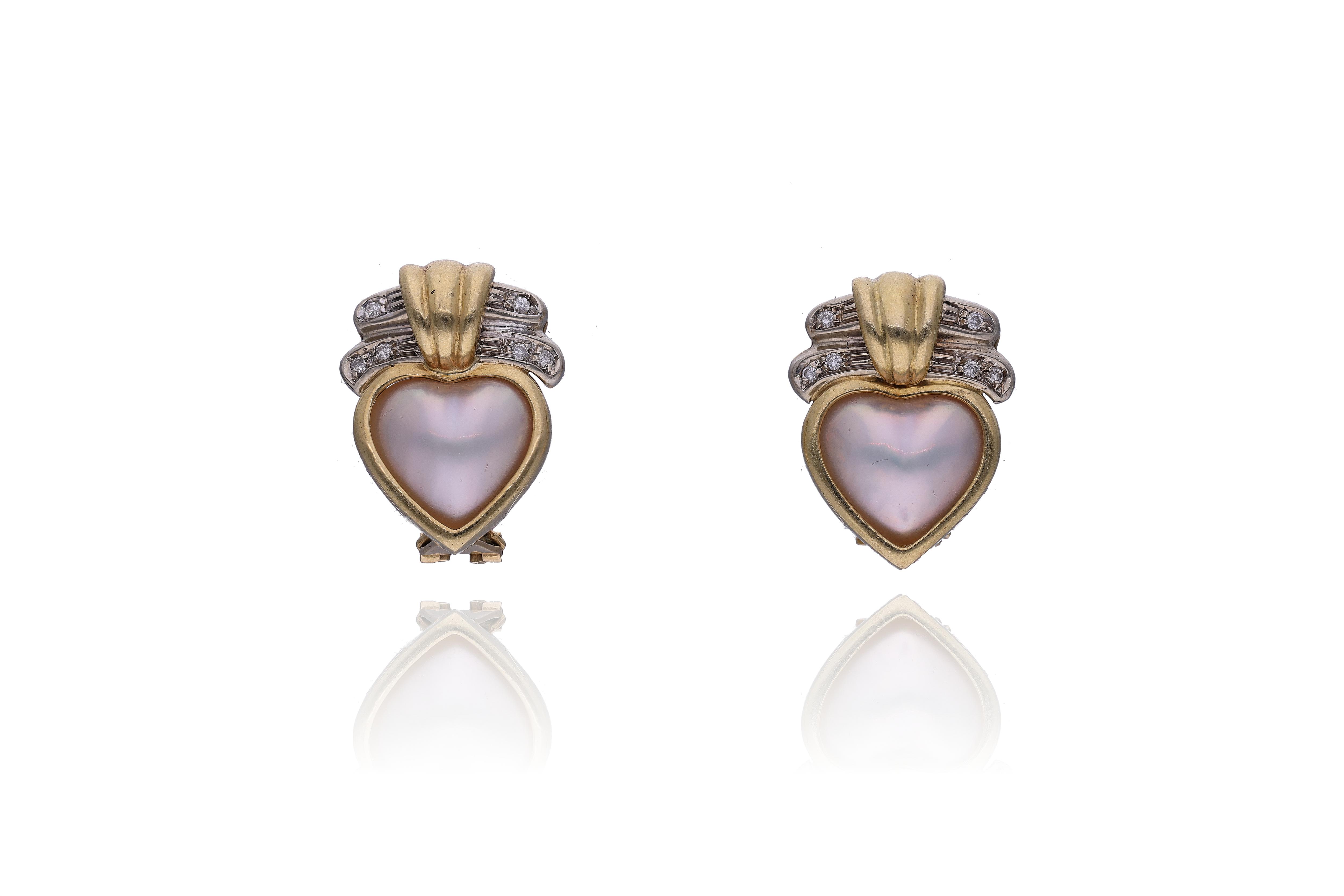 Orecchini con perle mabe' e diamanti - Asta Preziosi