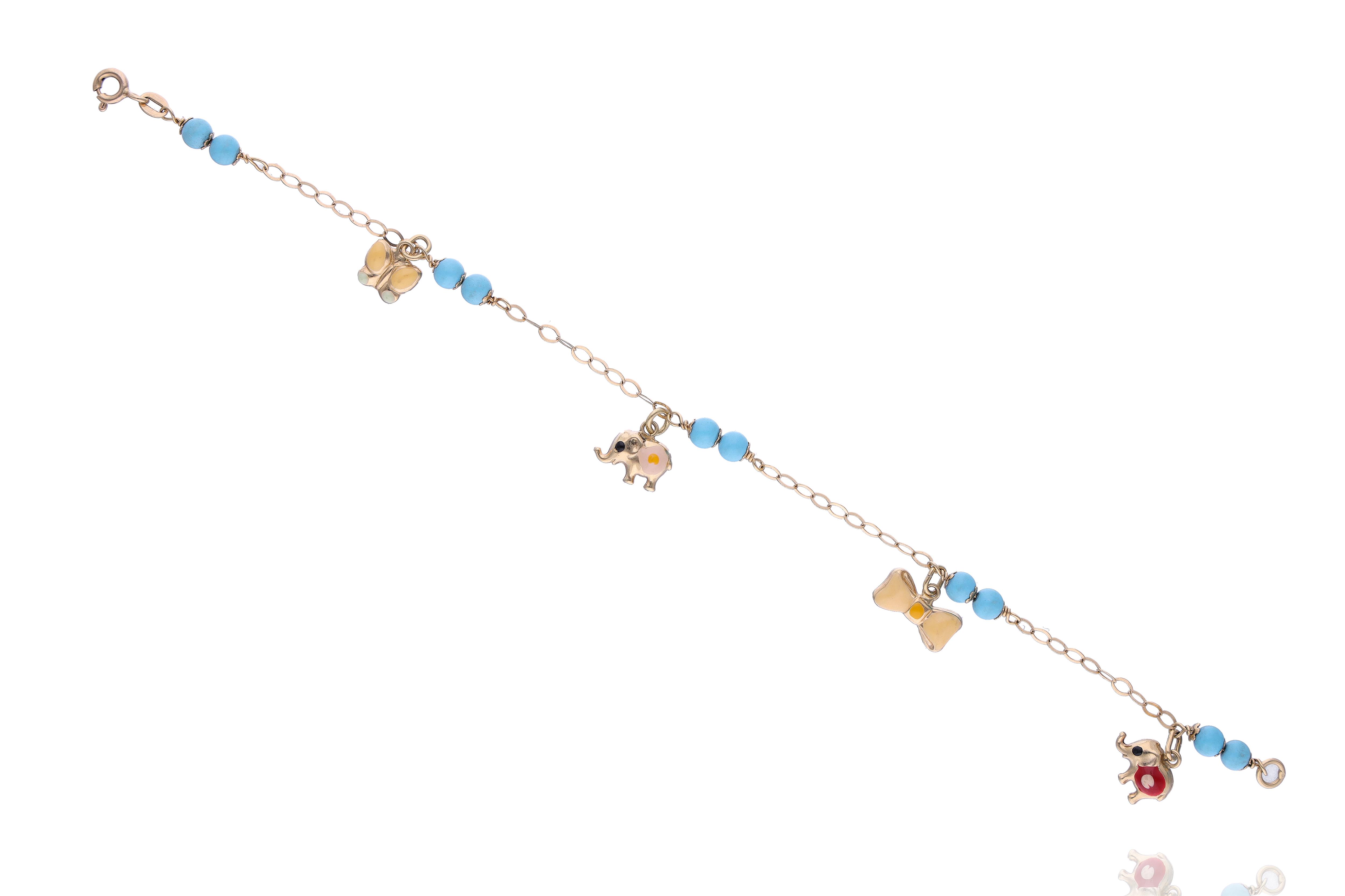 Bracciale con pietre e smalto - Asta Preziosi