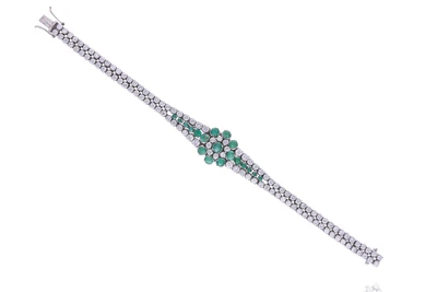 Bracciale con smeraldi e diamanti - Asta Preziosi