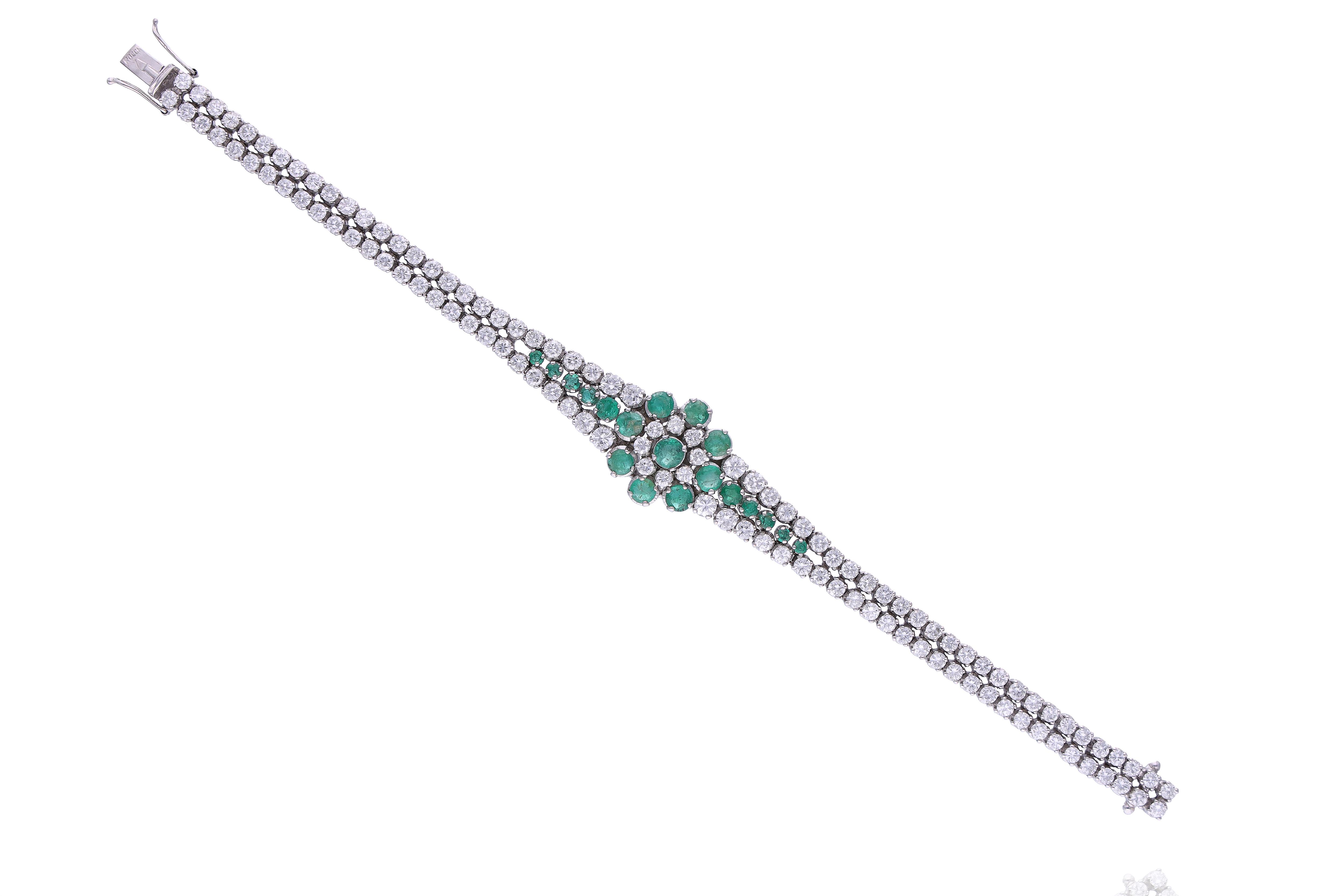 Bracciale con smeraldi e diamanti - Asta Preziosi