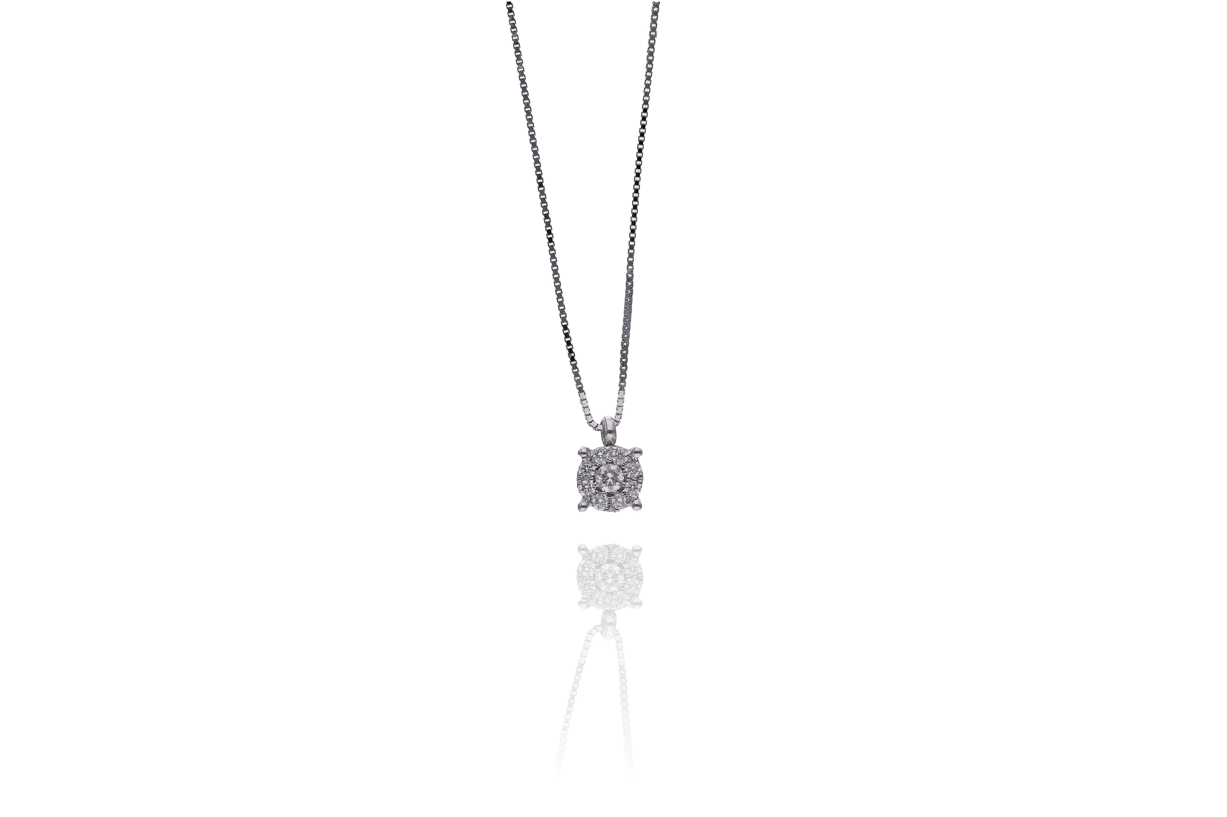 Collana con pendente con diamanti - Asta Preziosi