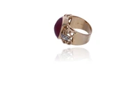 Anello con pietra e diamanti - Asta Preziosi