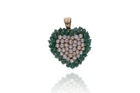 Ciondolo con pietre e perle coltivate - Asta Preziosi