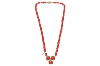 Collana di coralli e diamanti - Asta Preziosi