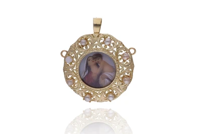 Spilla/ciondolo in oro giallo - Asta Preziosi