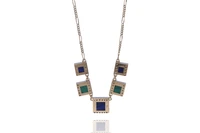 Collana con diamanti e pietre - Asta Preziosi