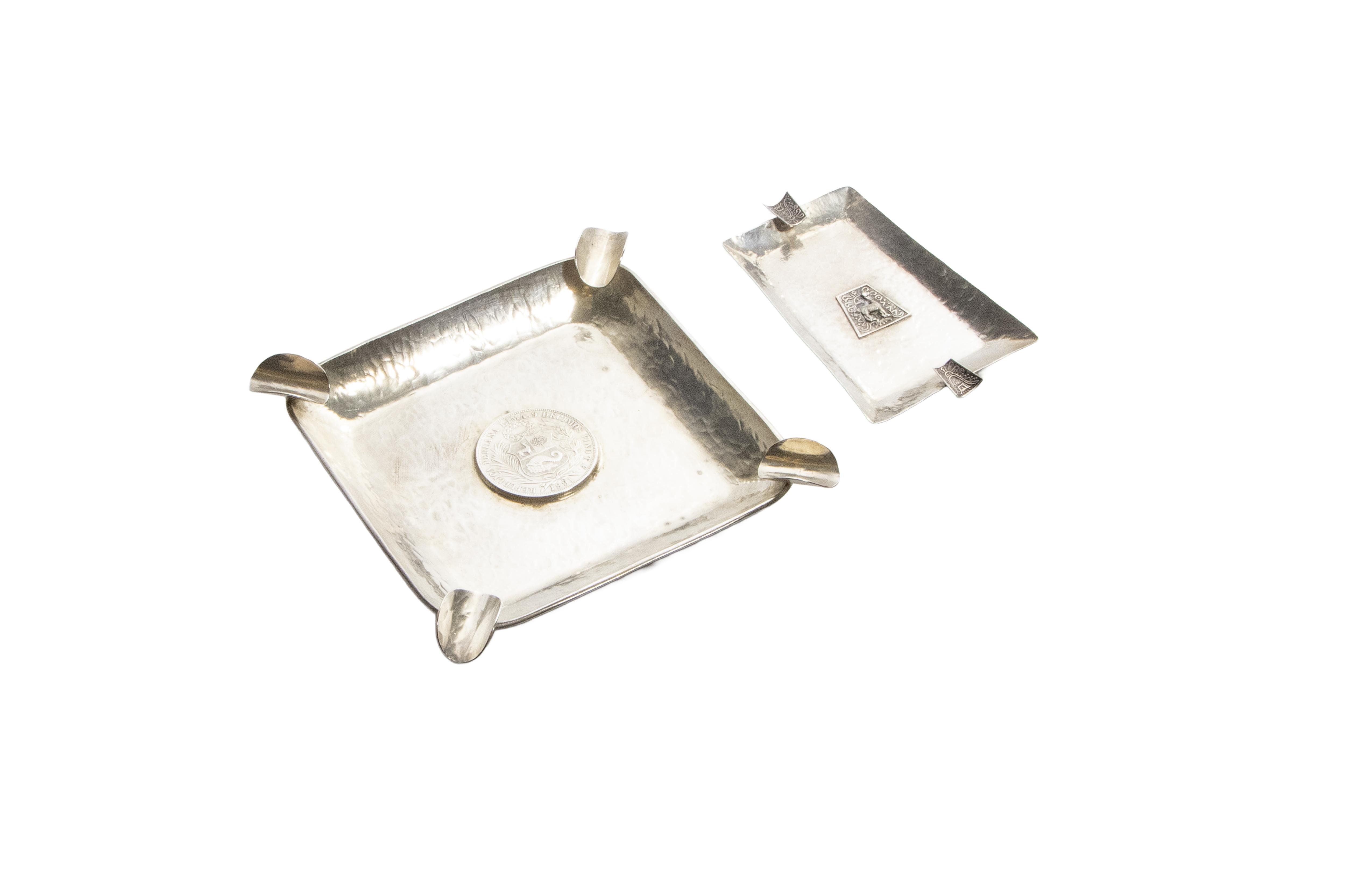 Due posacenere in argento - Asta Preziosi