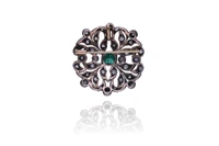 Spilla/Ciondolo con smeraldo e diamanti - Asta Preziosi