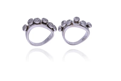 Due anelli con diamanti - Asta Preziosi