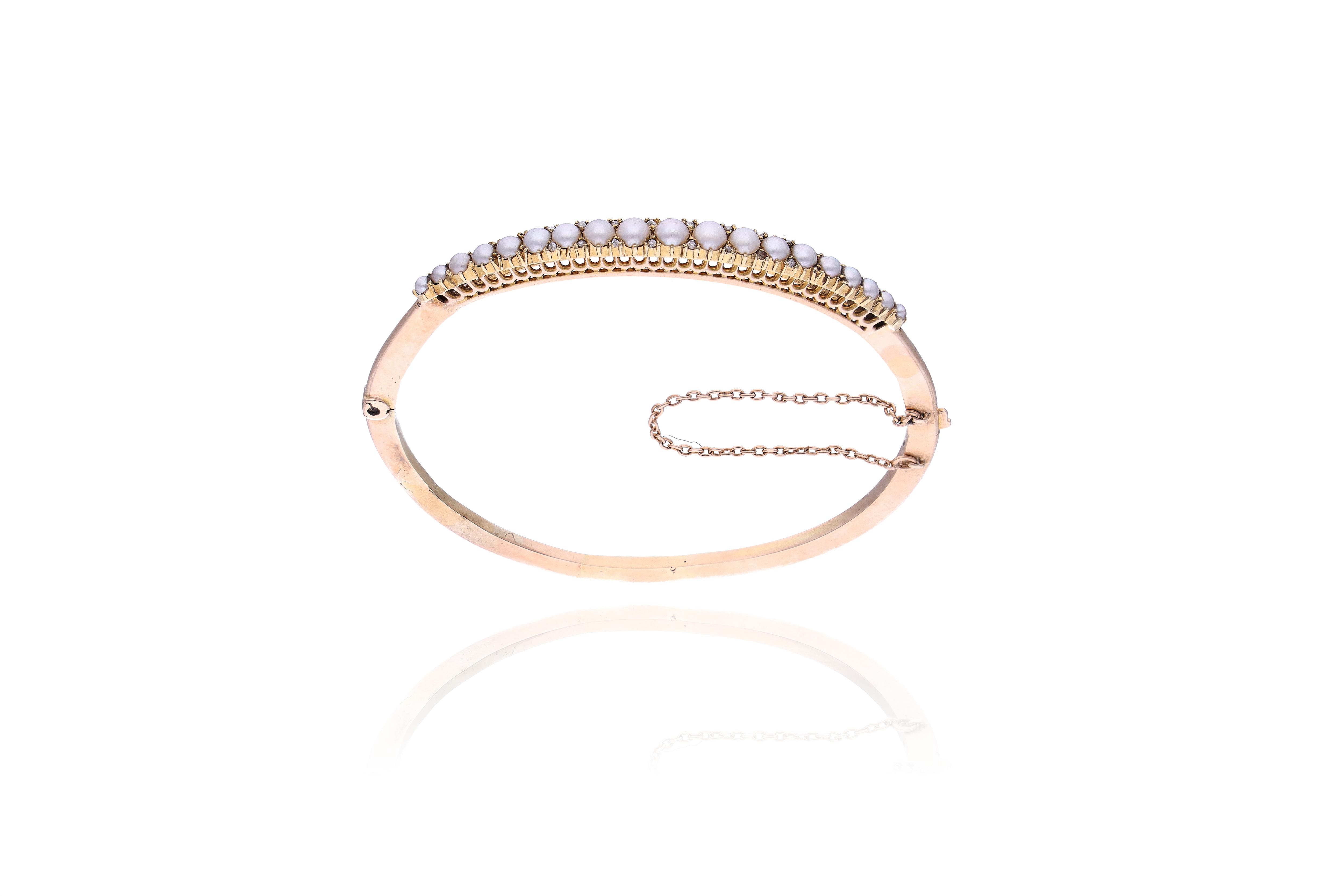 Bracciale con microperle e diamanti - Asta Preziosi