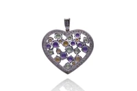 Ciondolo con ametiste, quarzi, peridoti e pietre - Asta Preziosi