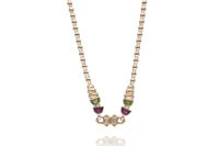 Collana con quarzi, peridoti e granati - Asta Preziosi