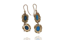 Orecchini con turchese trattato e diamanti - Asta Preziosi