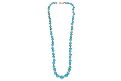 Collana con turchese trattato - Asta Preziosi