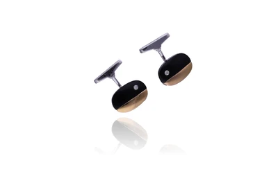 Recarlo gemelli con pietre e diamanti - Asta Preziosi