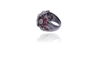 Anello con diamanti e tormaline rosa - Asta Preziosi