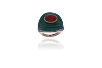 Anello con malachite e corallo - Asta Preziosi