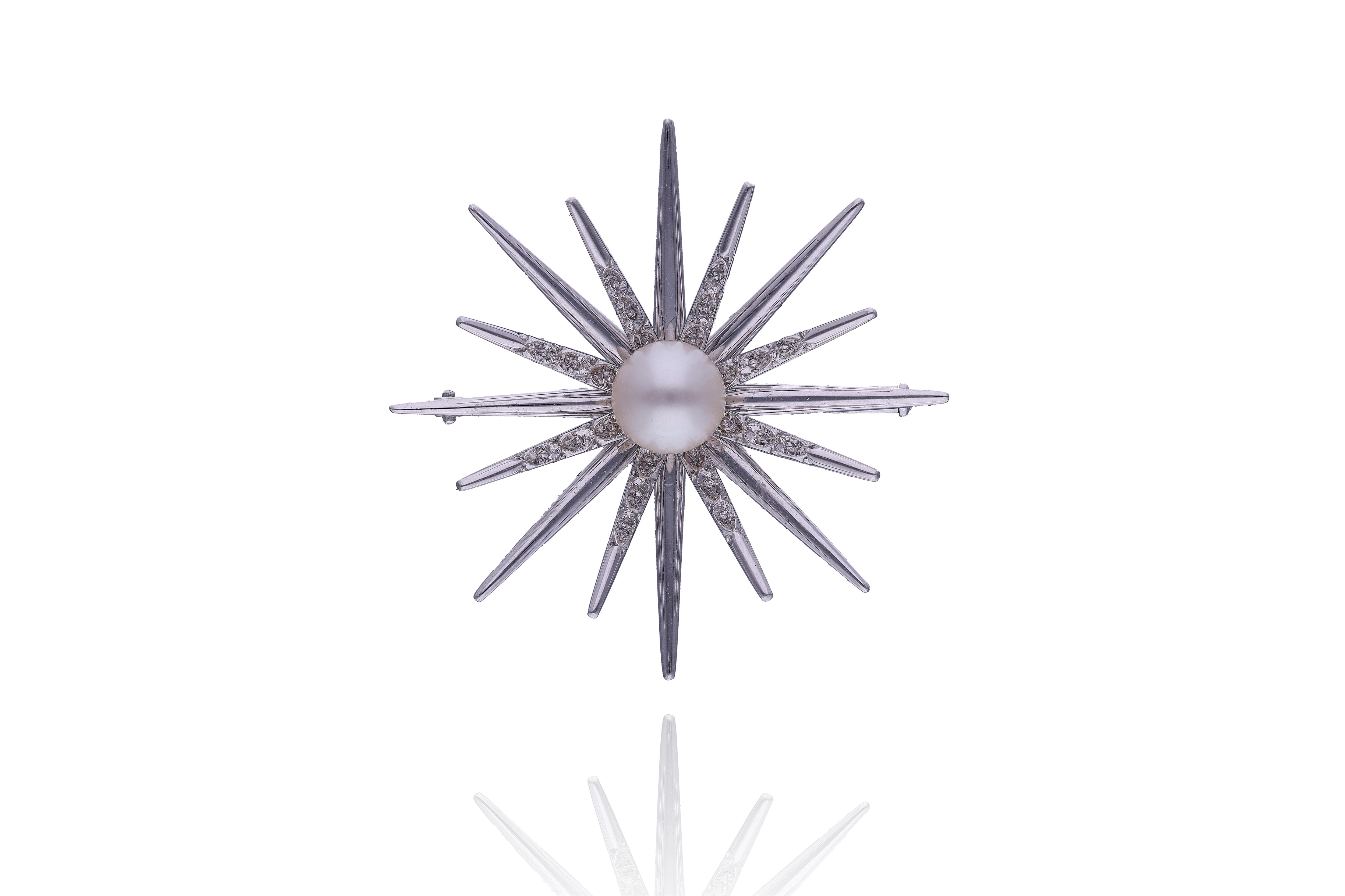 Spilla con perla coltivata - Asta Preziosi