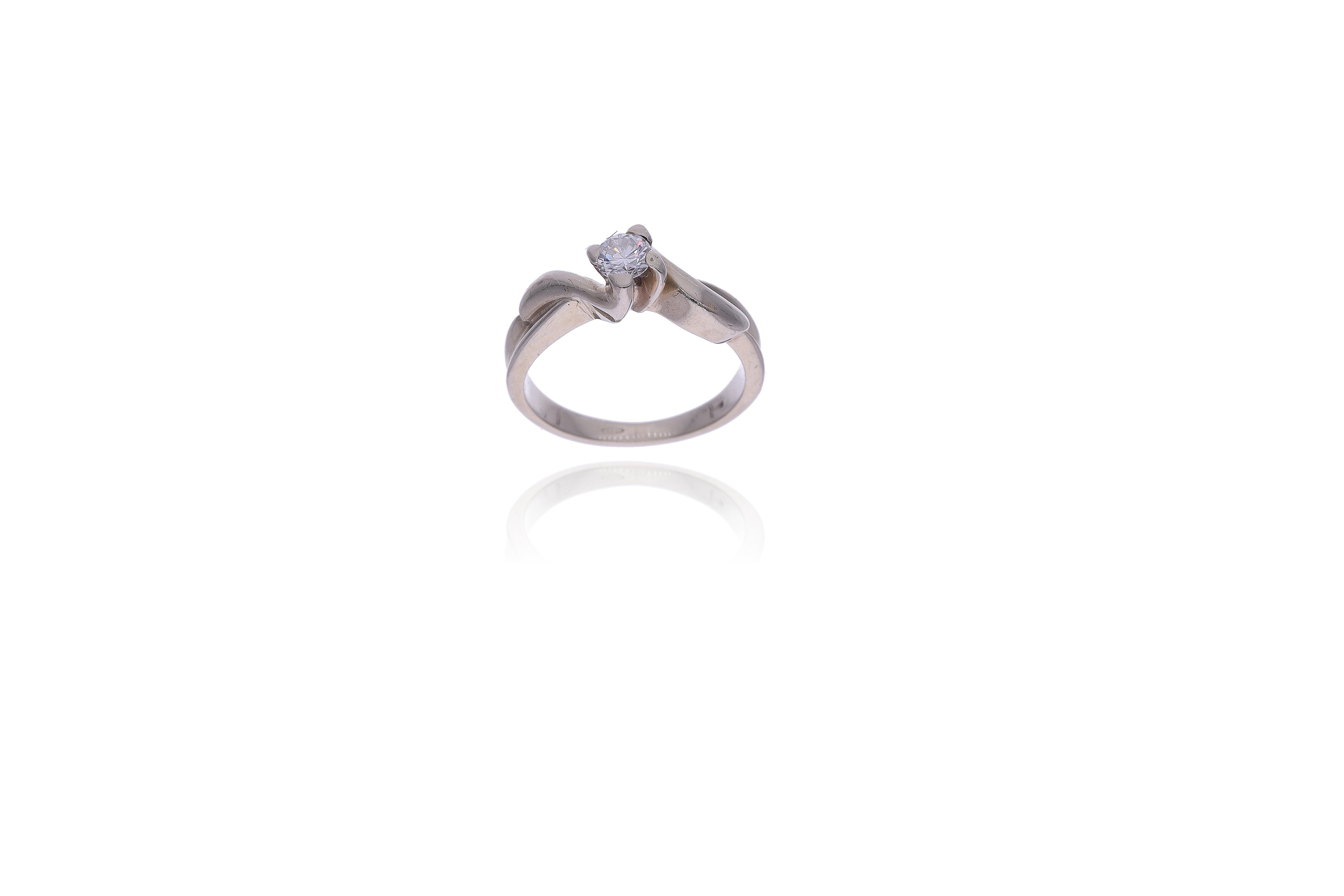 Anello con diamante - Asta Preziosi