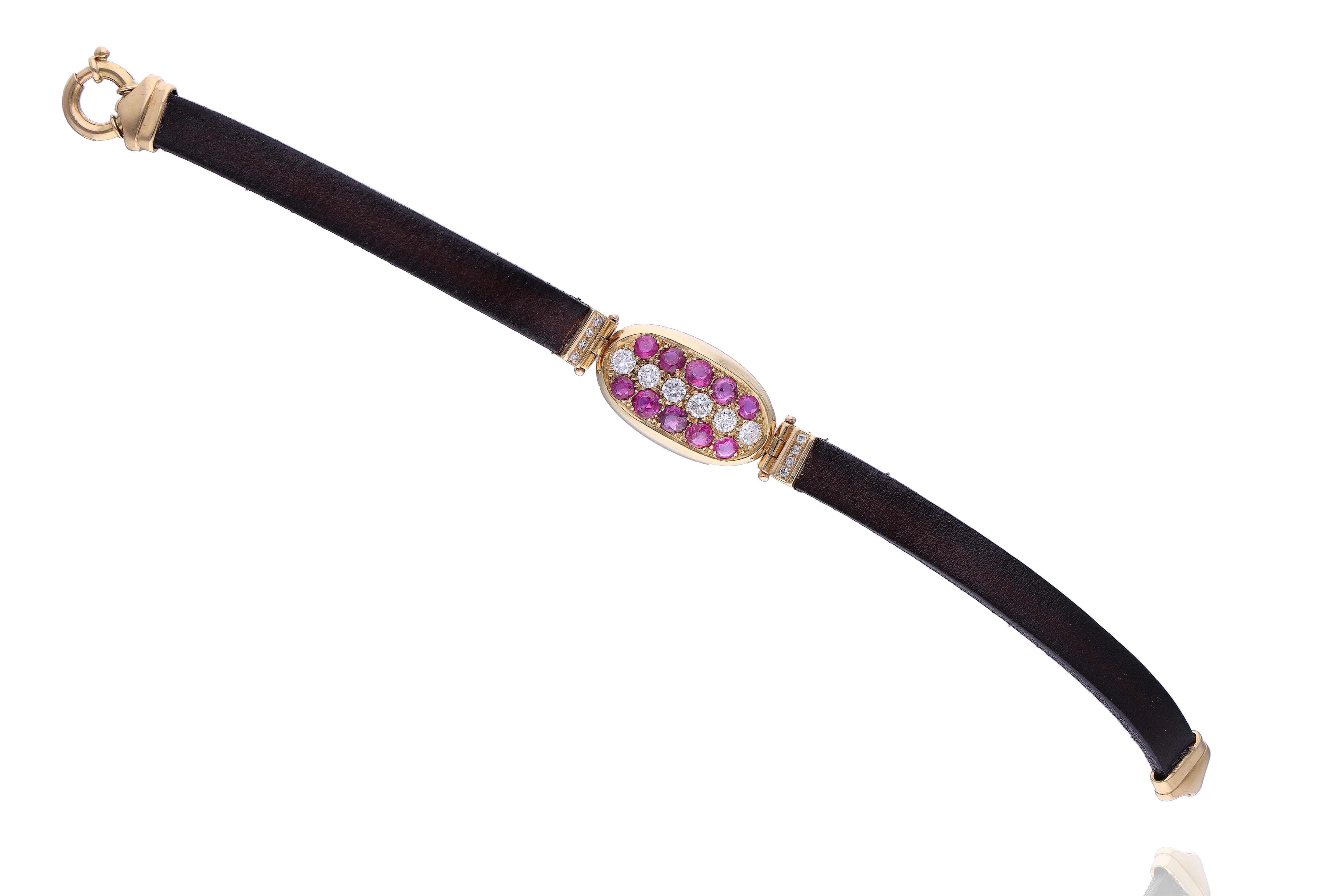 Bracciale con diamanti e rubini - Asta Preziosi