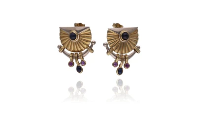 Orecchini con zaffiri e rubini - Asta Preziosi