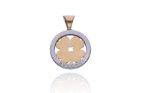 Bulgari, ciondolo quadrifoglio in oro e metallo - Asta Preziosi