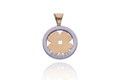 Bulgari, ciondolo quadrifoglio in oro e metallo - Asta Preziosi