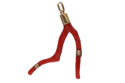 Ciondolo con corallo - Asta Preziosi