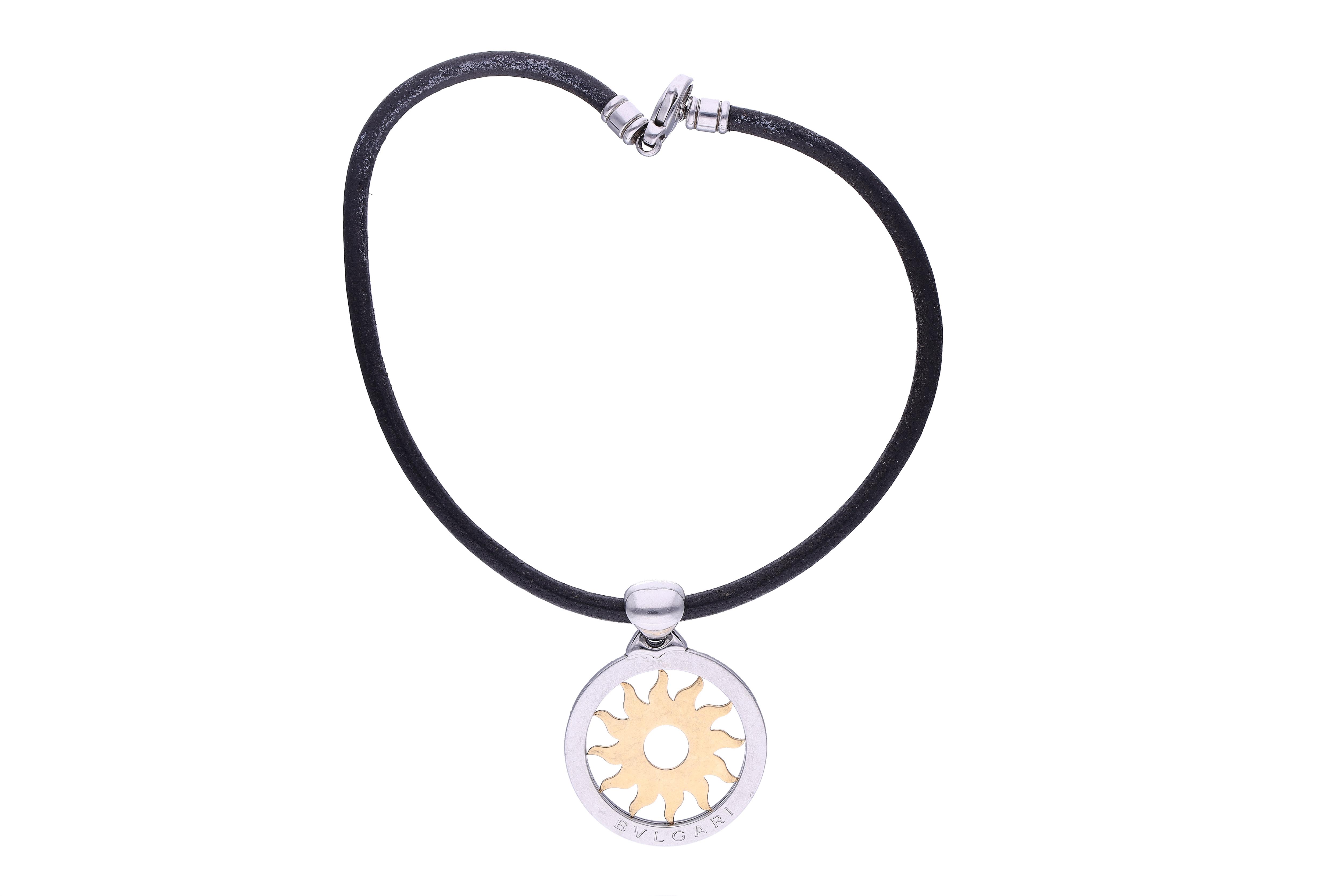 Bulgari Tondo Sole ciondolo in acciaio e oro - Asta Preziosi