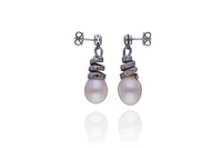 Orecchini con perle coltivate e diamanti - Asta Preziosi