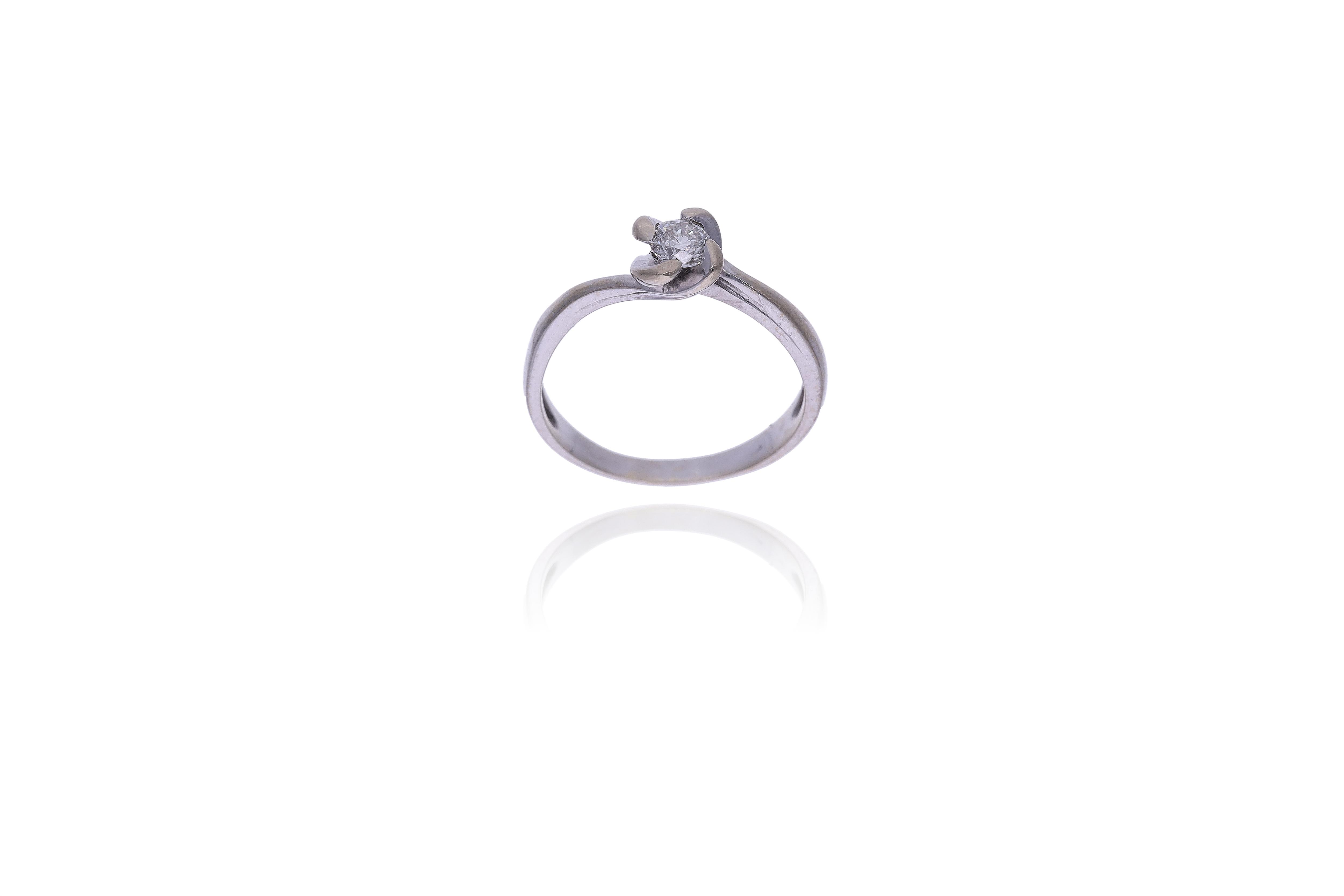 Anello con diamante - Asta Preziosi