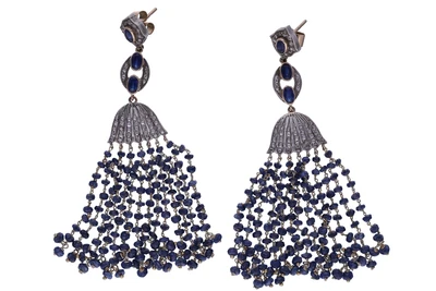 Orecchini con diamanti, zaffiri e pietre - Asta Preziosi Orecchini con diamanti, zaffiri e pietre - Asta Preziosi