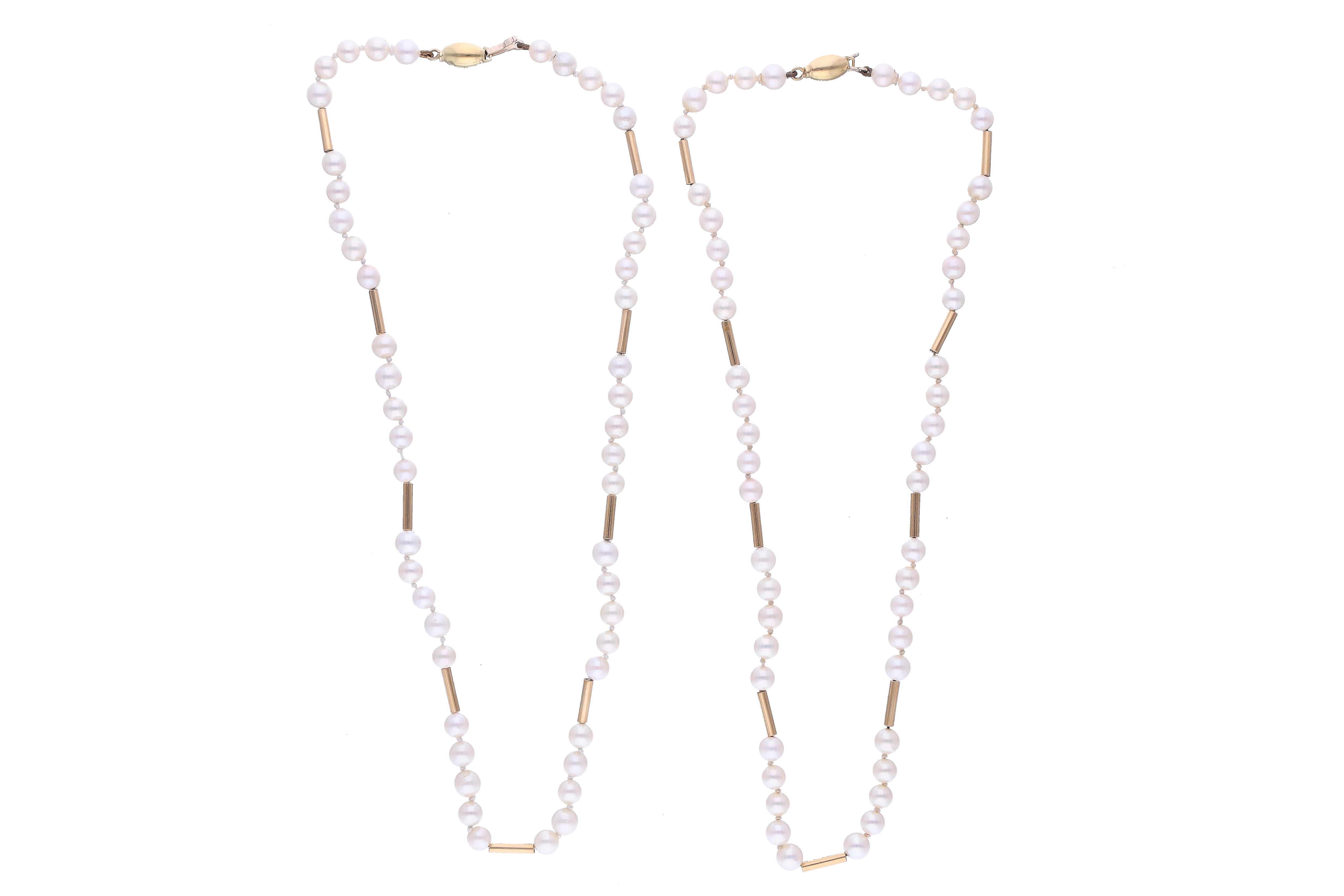 Due collane di perle coltivate - Asta Preziosi