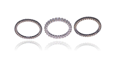 Tre anelli con diamanti e diamanti neri - Asta Preziosi