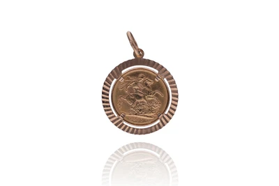 Ciondolo con Sterlina inglese - Asta Preziosi