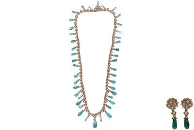 Parure con diamanti e smeraldi - Asta Preziosi
